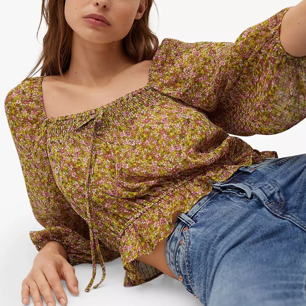 Mango Floral Blouse